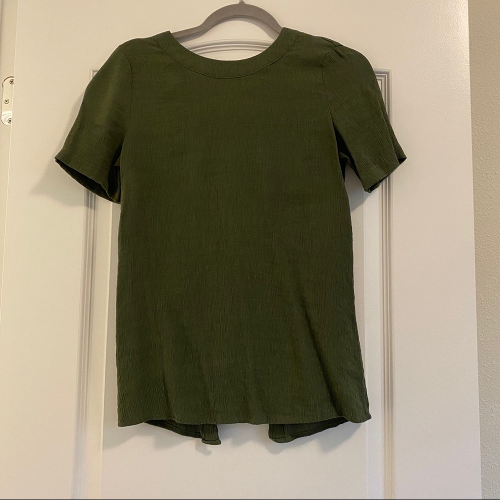 RO&DE lace up back blouse